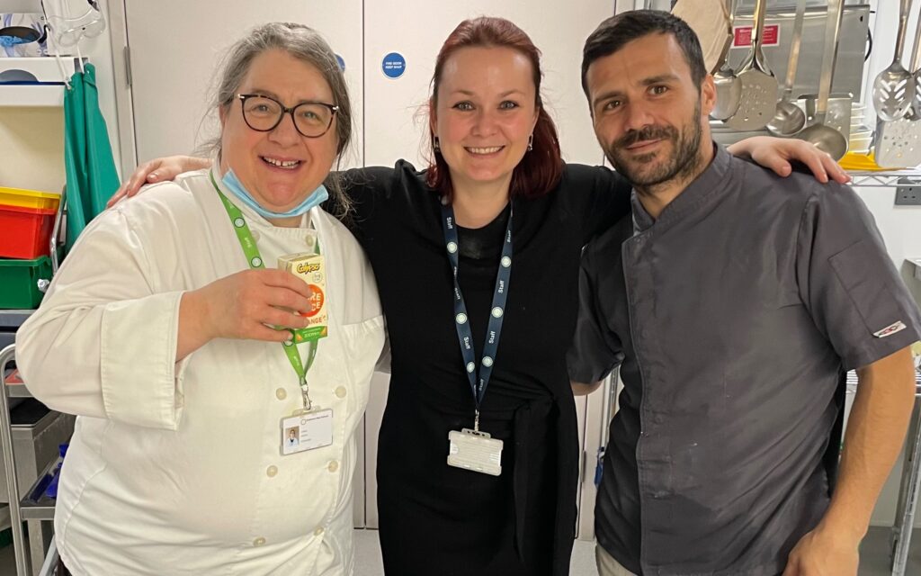 Meet the school catering team and taste their cheesecake!